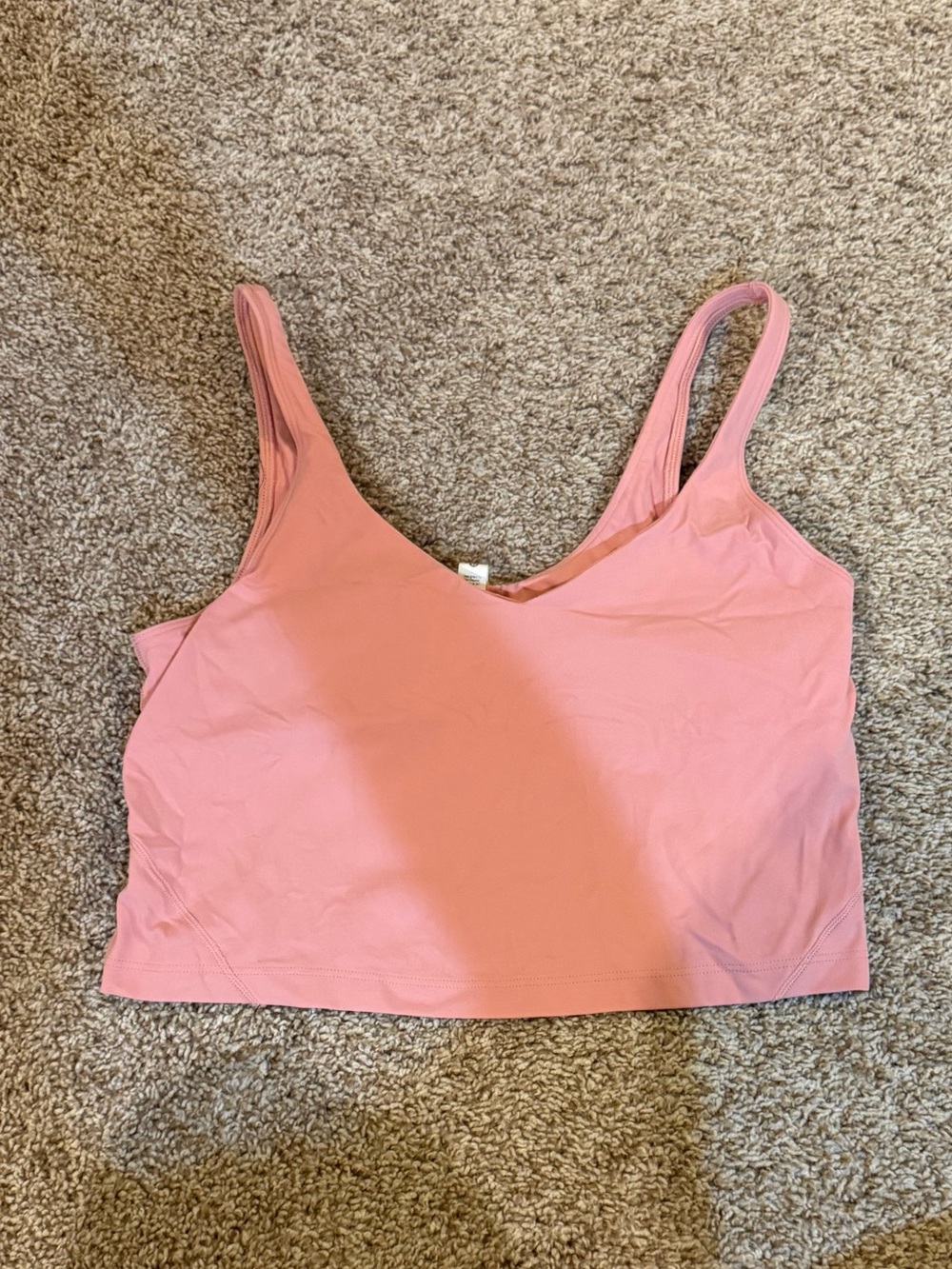 lululemon athletica Dusty Pink Cropped Tank